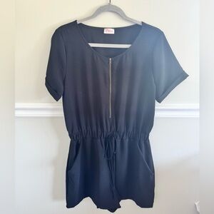 Pulse Boutique Black Romper, Medium